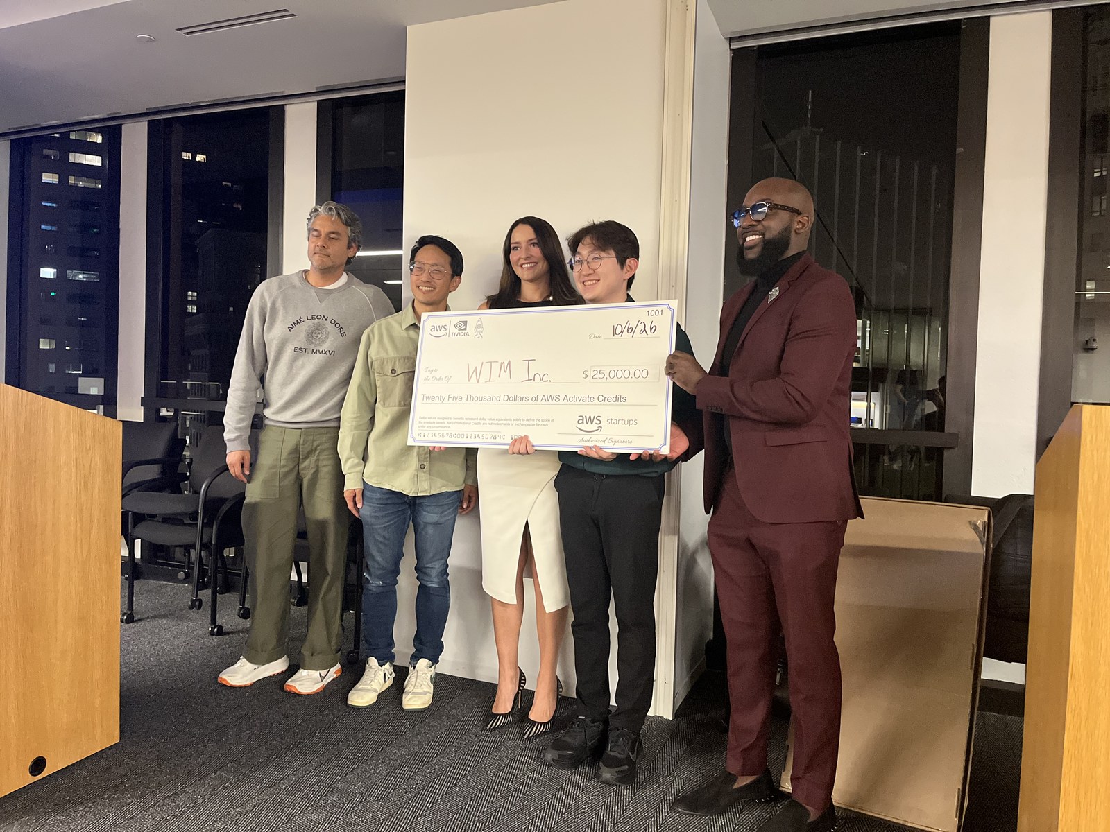 WIM, 'AWS x NVIDIA AI Pitch Competition' 1위 수상 (2026.10) 1